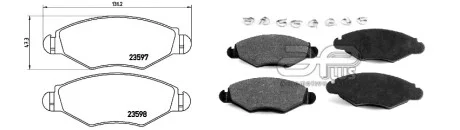 Колодки гальмiвнi, лiв/прав, перед XSARA (N1) 206 Hatchback (2A/C) 206 SW (2E/K) APlus 71146BAP