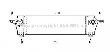 Інтеркулер NISSAN Qashqai 1.5D 07- (вир-во AVA) AVA COOLING DNA4333