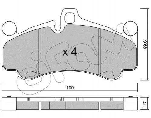 PORSCHE Колодки гальмівні передн. 911 3.6, 3.8, 4.0 01- CIFAM 82210040 (фото 1)