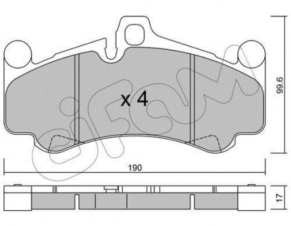 PORSCHE Колодки гальмівні передн. 911 3.6, 3.8, 4.0 01- CIFAM 822-1004-0