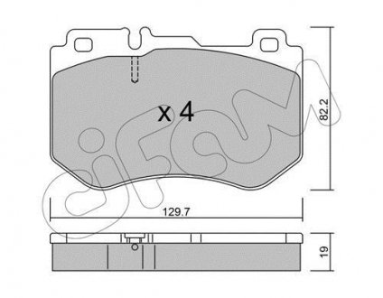 DB Колодки гальмівні передні W205 CIFAM 822-1018-0