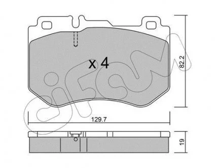 DB Колодки гальмівні передні W205 CIFAM 82210180
