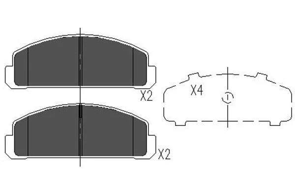 Гальмівні колодки дискові mazda 323/323 estate/wagon KAVO KBP4515 (фото 1)