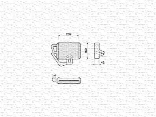 HEATER радіатор FIAT NUOVA PUNTO [] MAGNETI MARELLI 350218065000 (фото 1)