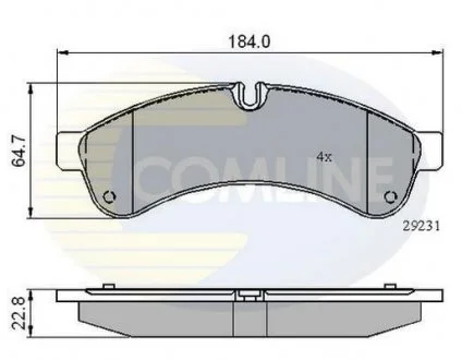 Comline - Гальмівні колодки до дисків COMLINE CBP01727