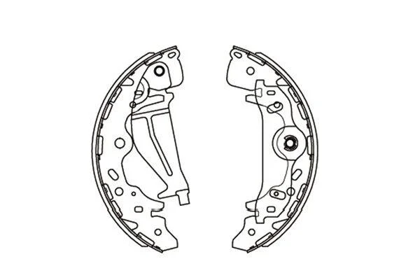 PARTS HYUNDAI Колодки барабанные задн.H-1,Kia Carnival 99- KAVO KBS3405 (фото 1)