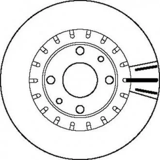 Диск гальмівний ВАЗ 2110-2112 передн. вент. (2 шт.) (вир-во Jurid) JURID 562121J