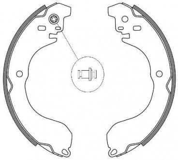 JEEP Колодки гальмівні барабанні Avenger,Caliber,Compass 10-, Patriot 08-17, NissanMICRA III (K12) 1.4 03-10 REMSA 4265.00