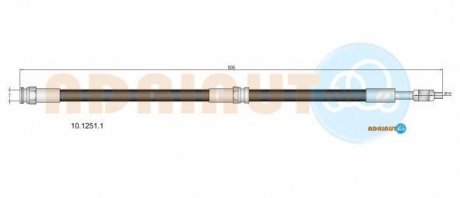 Шланг гальм.задн. прав. Santa Fe 01- ADRIAUTO 10.1251.1