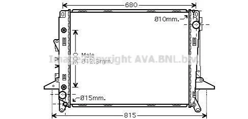 AVA LAND ROVER Радіатор охолодження двиг. Discovery III,IV, Range Rover Sport 2.7TD 04- AVA COOLING AU2197 (фото 1)