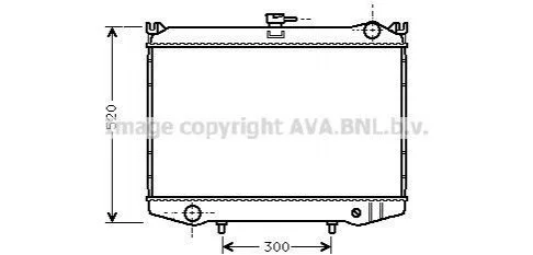 AVA NISSAN Радіатор охолодження двиг. PICK UP 2.5 D 86-, TERRANO I 2.7 TD 89- AVA COOLING DN2041 (фото 1)