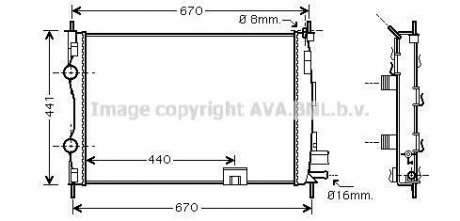 AVA NISSAN Радіатор охолодження двиг. QASHQAI / QASHQAI +2 I 1.5 dCi 06- AVA COOLING DNA2287 (фото 1)