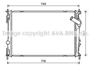 AVA NISSAN Радіатор охолодження двиг. QASHQAI / QASHQAI +2 I 1.6 dCi 11- AVA COOLING DNA2419 (фото 1)