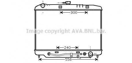 AVA OPEL Радіатор охолодження двиг. MONTEREY A 3.1, 3.2 91-, ISUZU AVA COOLING OL2180 (фото 1)