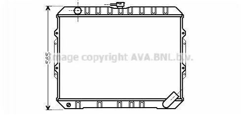 AVA MITSUBISHI Радіатор охолодження двиг. PAJERO II 2.5 TD 4WD 90- AVA COOLING MT2187 (фото 1)