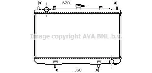 AVA NISSAN Радіатор охолодження Maxima QX IV 2.0/3.0 00- AVA COOLING DN2324 (фото 1)