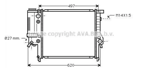 AVA BMW Радіатор охолодження 3 E30 1.6/1.8 AVA COOLING BW2137 (фото 1)