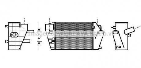 AVA AUDI Інтеркулер A4 II 2,5 TDI LEFT 01- AVA COOLING AIA4187