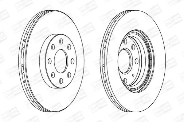 OPEL диск гальмівний передній Corsa D 06-,Fiat Grande Punto 05- CHAMPION 562304CH (фото 1)