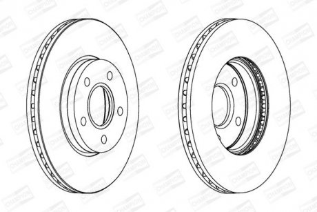 FORD диск гальмівний передн.Focus,Focus C-Max 03- 1.6/1.8 03- CHAMPION 562364CH