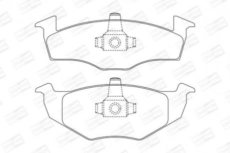 VW гальмівні колодки передні Golf III,Polo,Vento,Seat 91- CHAMPION 571939CH