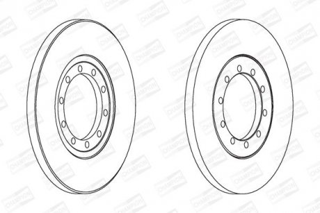FORD диск гальмівний задн.Transit 06- CHAMPION 562537CH