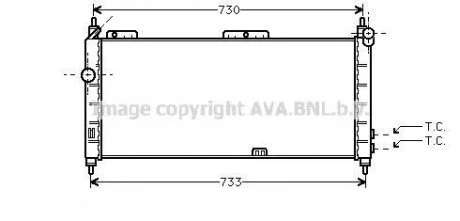 AVA OPEL Радиатор охлаждения Combo, Corsa B 1.2/1.6 AVA COOLING OLA2203