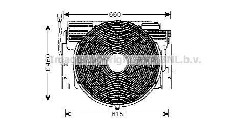 AVA Вентилятор радіатора BMW X5 SERIES E53 (2000) X5 3.0 AVA COOLING BW7517 (фото 1)