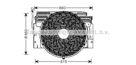 AVA Вентилятор радіатора BMW X5 SERIES E53 (2000) X5 3.0 AVA COOLING BW7517