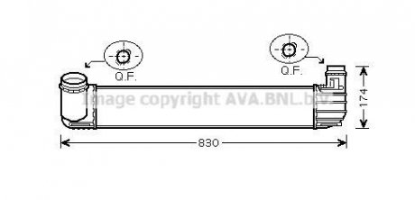 AVA Інтеркулер RENAULT MEGANE (2009) 2.0 TCE AVA COOLING RTA4411