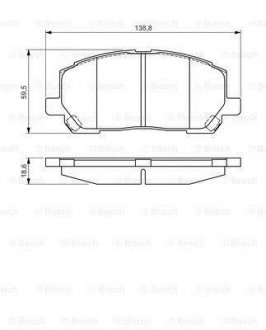 TOYOTA Гальмівні колодки передн. Lexus RX 00- BOSCH 0986495126