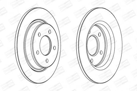 MAZDA диск гальмівний задн.&quot;15&quot; Mazda 3/5 1.8/2.0/2.3 CHAMPION 563043CH