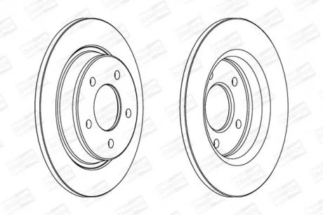 КОМПЛ.2 ШТ/ Гальмівний диск задн. Mazda 3/5 03- (280*11) CHAMPION 563043CH