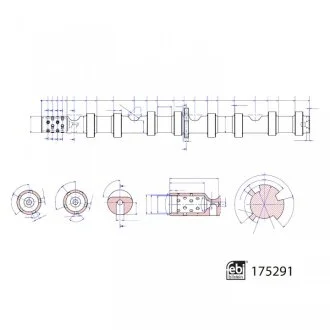 Вал розподільчий впускний VAG 2,0 TFSI (вир-во FEBI) FEBI BILSTEIN 175291