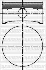 Поршень с кольцами і пальцем (размер отв. 80.5 / STD) Opel Astra G 1.8 (4цл.) (X 1.8 XE1, Z 1.8 XE, Z 1.8 XEL) YENMAK 3104219000 (фото 1)