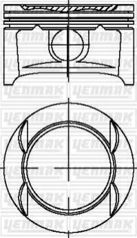 Поршень с кольцами і пальцем (размер отв. 73,40 /STD) OPEL ASTRA G 1.4 (4цл.) (Z1, 4XEP Euro 4) YENMAK 3104214000 (фото 1)
