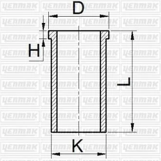Гильза цилиндра FIAT Scudo 1.6 JTD (размер отв. 75 / STD)(EXPERT 1.6 HDI, 307 1.6 HDI) YENMAK 5165826000