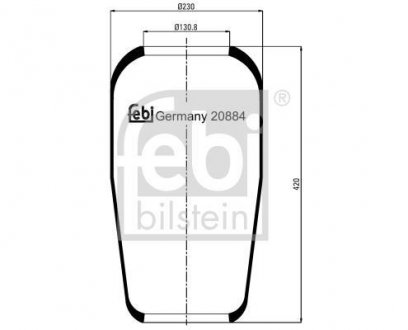 Пневмоподушка FEBI BILSTEIN 20884