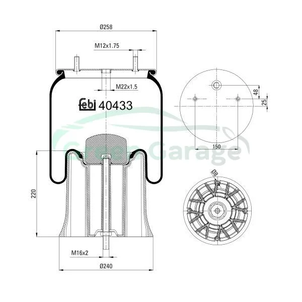 Подушка амортизуюча FEBI BILSTEIN 40433 (фото 1)