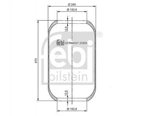 Ресора пневматична FEBI BILSTEIN 20888 (фото 1)
