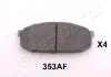 Гальмівні колодки передні MAZDA 323 2.0 V6 94-98 JAPANPARTS PA353AF (фото 1)