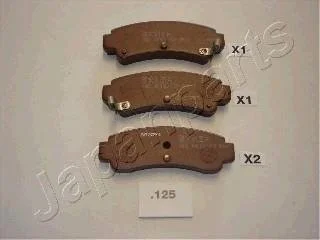 NISSAN К-т гальмівних колодок задн.Sunny JAPANPARTS PP125AF