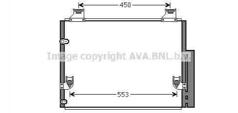 AVA TOYOTA Радіатор кондиціонера (конденсатор) з осушувачем Hilux VII 05- AVA COOLING TO5563D (фото 1)