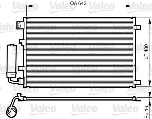 Радіатор кондиціонера VALEO 814008 (фото 1)