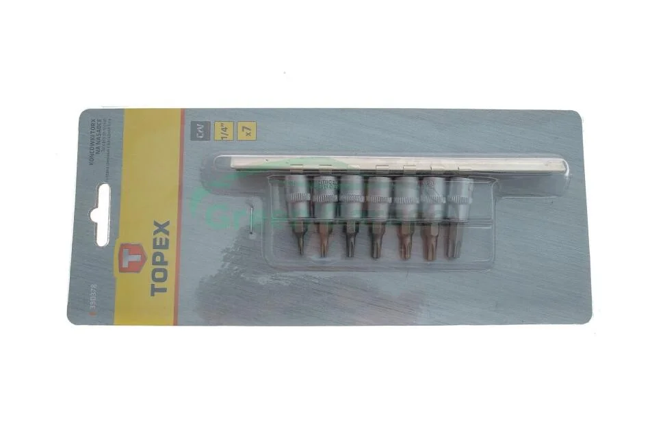 Головки змінні з насадкою Torx, набір 7 шт. TOPEX 39D378 (фото 1)