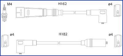 HUCO SEAT дріт запалювання IBIZA,CORDOBA 1.4I 93-. VW Golf III 1,4 HITACHI 134785