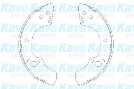 PARTS OPEL Комплект гальмівних колодок CAMPO (TF0, TF1) 2.5 TD 4x4 94-01, ISUZU D-MAX I 2.5 DiTD 4x4 02-12 KAVO KBS-3905