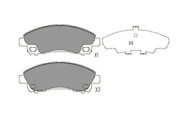 PARTS MITSUBISHI Колодки гальмівні Canter 12- KAVO KBP5549 (фото 1)