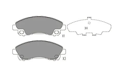 PARTS MITSUBISHI Колодки гальмівні Canter 12- KAVO KBP5549