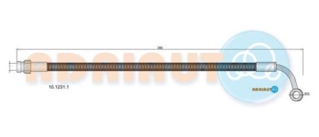 Шланг гальм. передн. лів. HYUNDAI H-1 ADRIAUTO 10.1231.1